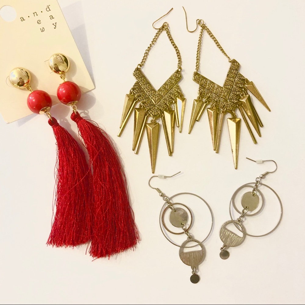 Night Out Tassle & Dangle Statement Earring Bundle